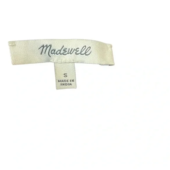 MADEWELL Shirt Women's Red Buffalo Plaid Bow Tie-Neck Blouse Long Sleeve Sz S - Picture 5 of 5